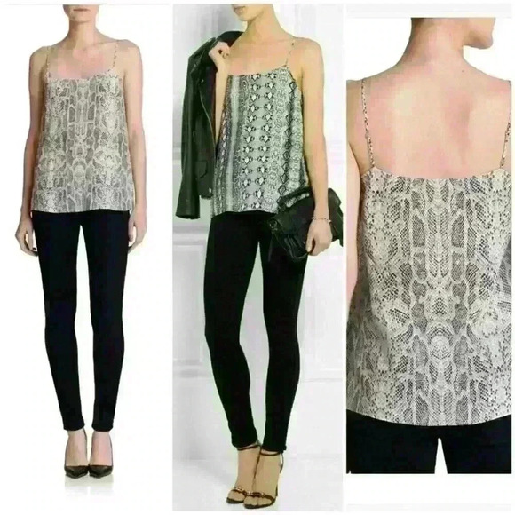 Equipment Tops - Equipment silk top in snake print